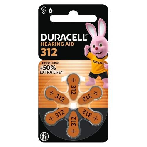 Батарейки Duracell ZA312 Hearing Aid 6 шт. (5017067/5011449/5007516) купить в Украине: Киев, Днепр, Харьков, Одесса  | Низкая цена, отзывы, характеристики от TELEMART фото