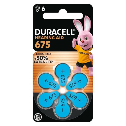 Батарейки Duracell ZA675 Hearing Aid 6 шт. (5017069/5007521/5011461) купить в Украине: Киев, Днепр, Харьков, Одесса  | Низкая цена, отзывы, характеристики от TELEMART фото