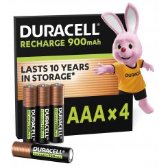 Аккумулятор Duracell AAA (HR03) Ni-MH 900mAh 4 шт. (5017766/5017001/5007338)