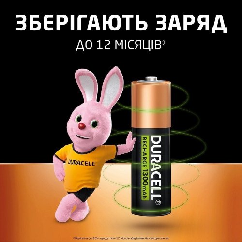 Акумулятор Duracell AA (HR6) Ni-MH 1300mAh 2 шт. (5017767/5007321) купити в Україні | Telemart фото