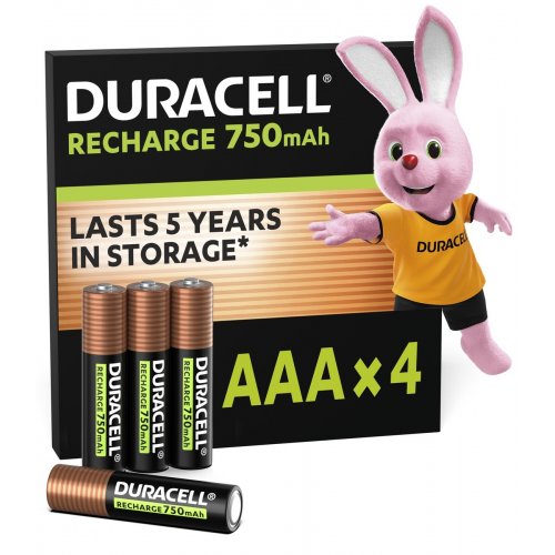 Аккумулятор Duracell AAA (HR03) Ni-MH 750mAh 4 шт. (5017770/5017005/5007331) купить в Украине: Киев, Днепр, Харьков, Одесса  | Низкая цена, отзывы, характеристики от TELEMART фото