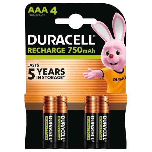 Акумулятор Duracell AAA (HR03) Ni-MH 750mAh 4 шт. (5017770/5017005/5007331) купити в Україні | Telemart фото