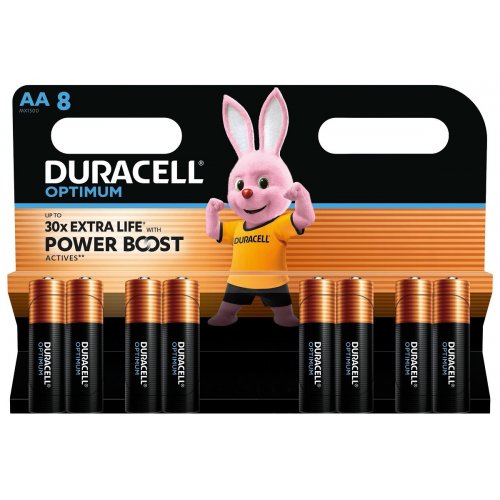 Батарейки Duracell AA (LR06) Optimum 8 шт. (5019312/5014726/5015601) купить в Украине: Киев, Днепр, Харьков, Одесса  | Низкая цена, отзывы, характеристики от TELEMART фото