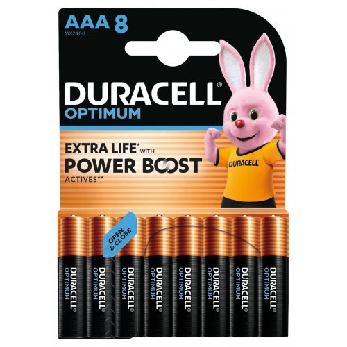 Батарейки Duracell AAA (LR03) Optimum 8 шт. (5019315/5015602) купить в Украине: Киев, Днепр, Харьков, Одесса  | Низкая цена, отзывы, характеристики от TELEMART фото