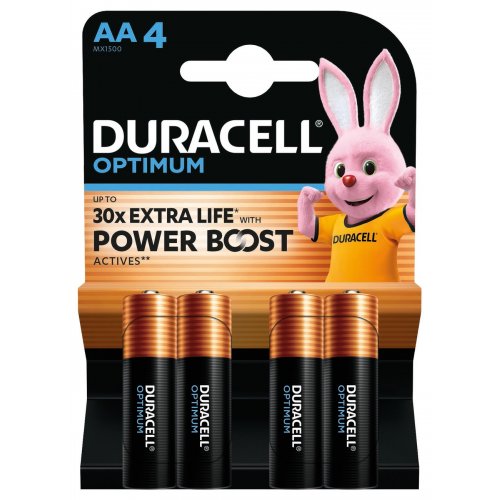 Батарейки Duracell AA (LR06) Optimum 4 шт. (5020300/5019314/5015595) купить в Украине: Киев, Днепр, Харьков, Одесса  | Низкая цена, отзывы, характеристики от TELEMART фото