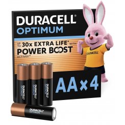 Батарейки Duracell AA (LR06) Optimum 4 шт. (5020300/5019314/5015595)