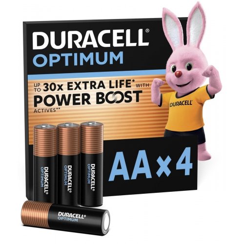 Батарейки Duracell AA (LR06) Optimum 4 шт. (5020300/5019314/5015595) купить в Украине | Telemart фото