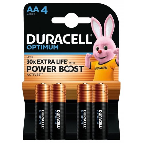 Батарейки Duracell AA (LR06) Optimum 4 шт. (5020300/5019314/5015595) купить в Украине | Telemart фото