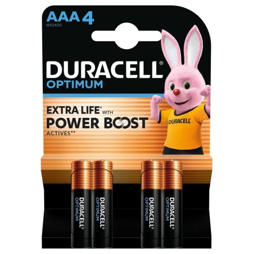 Батарейки Duracell AAA (LR03) Optimum 4 шт. (5020302/5019299/5015596) купить в Украине | Telemart фото