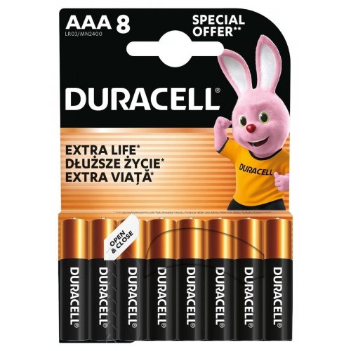 Батарейки Duracell AAA (LR03) MN2400 8 шт. (5020549/5016908/5016905/5005969) купить в Украине | Telemart фото
