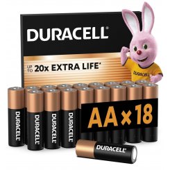 Батарейки Duracell AA (LR06) MN1500 18 шт. (5020554/5006192/5014449)