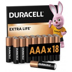 Батарейки Duracell AAA (LR03) MN2400 18 шт. (5020555/5002779/5005966/5014450)