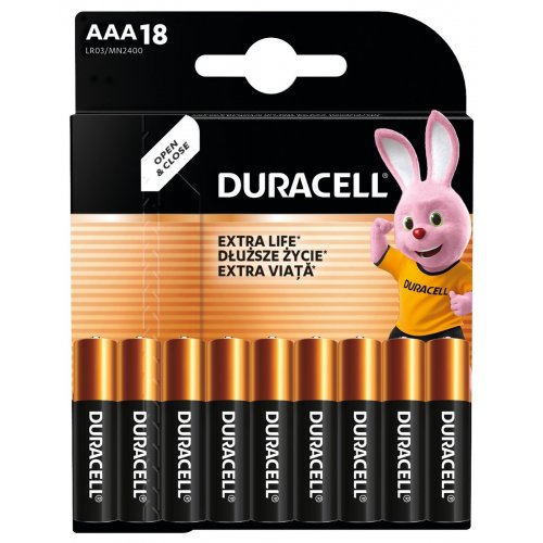 Батарейки Duracell AAA (LR03) MN2400 18 шт. (5020555/5002779/5005966/5014450) купить в Украине: Киев, Днепр, Харьков, Одесса  | Низкая цена, отзывы, характеристики от TELEMART фото