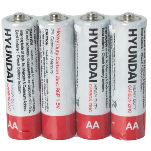 Батарейки Hyundai AA (R6) Heavy Duty 4 шт. (HT7007006) купить в Украине: Киев, Днепр, Харьков, Одесса  | Низкая цена, отзывы, характеристики от TELEMART фото