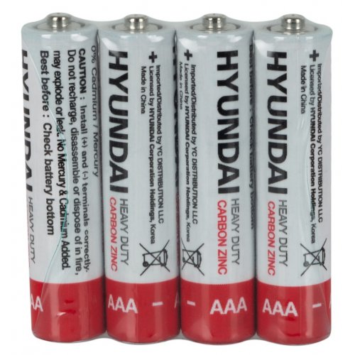 Батарейки Hyundai AAA (R03) Heavy Duty 4 шт. (HT7007007) купить в Украине: Киев, Днепр, Харьков, Одесса  | Низкая цена, отзывы, характеристики от TELEMART фото