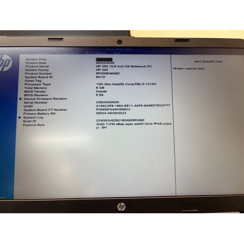 Ноутбук HP 250 G9 (6F200EA) (Відновлено продавцем, 889899) купити в Україні: Київ, Львів, Хмельницький, Тернопіль, Івано-Франківськ | Низька ціна, відгуки, характеристики від TELEMART фото