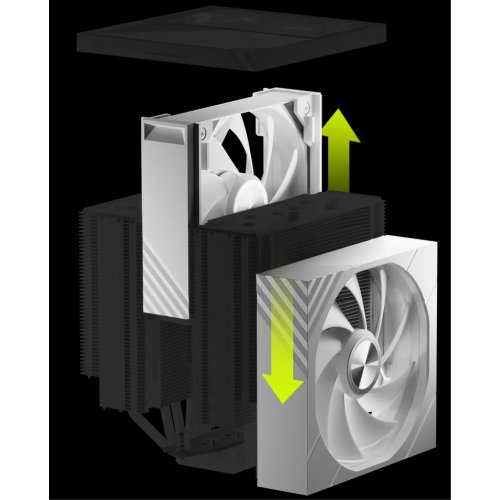 Кулер TRYX TURRIS 620 (H-T620N-DM2M-G0W) White купити в Україні: Київ, Львів, Хмельницький, Тернопіль, Івано-Франківськ | Перевірка сумісності, низька ціна, відгуки, характеристики від TELEMART фото