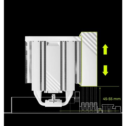 Кулер TRYX TURRIS 620 (H-T620N-DM2M-G0W) White купити в Україні: Київ, Львів, Хмельницький, Тернопіль, Івано-Франківськ | Перевірка сумісності, низька ціна, відгуки, характеристики від TELEMART фото