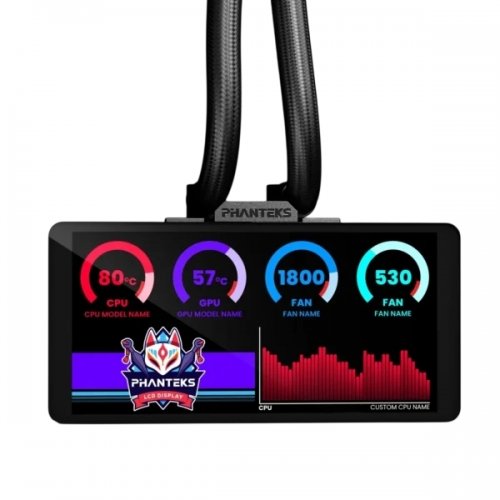Готова СВО Phanteks Glacier One 360M25 LCD (0886523004202) Black купити в Україні: Київ, Львів, Хмельницький, Тернопіль, Івано-Франківськ | Перевірка сумісності, низька ціна, відгуки, характеристики від TELEMART фото