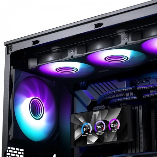 Готова СВО Phanteks Glacier One 360M25 LCD (0886523004202) Black купити в Україні: Київ, Львів, Хмельницький, Тернопіль, Івано-Франківськ | Перевірка сумісності, низька ціна, відгуки, характеристики від TELEMART фото