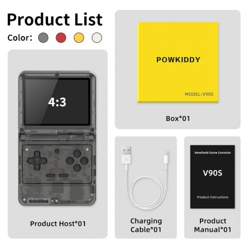 Портативная ретро-консоль Powkiddy v90s 64GB Gray купить в Украине: Киев, Днепр, Харьков, Одесса  | Низкая цена, отзывы, характеристики от TELEMART фото