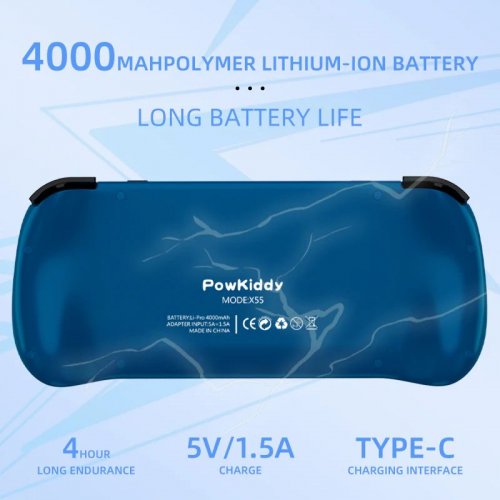Портативная игровая консоль Powkiddy x55 64GB Blue купить в Украине: Киев, Днепр, Харьков, Одесса  | Низкая цена, отзывы, характеристики от TELEMART фото