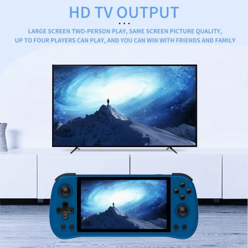 Портативная игровая консоль Powkiddy x55 64GB Blue купить в Украине: Киев, Днепр, Харьков, Одесса  | Низкая цена, отзывы, характеристики от TELEMART фото