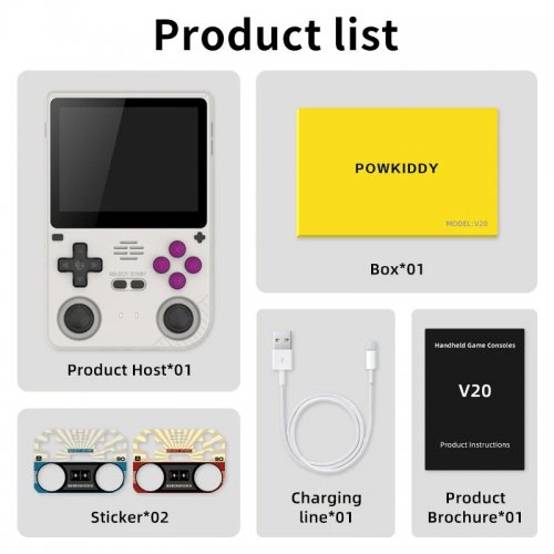 Портативная игровая консоль Powkiddy V20 64GB Gray купить в Украине: Киев, Днепр, Харьков, Одесса  | Низкая цена, отзывы, характеристики от TELEMART фото