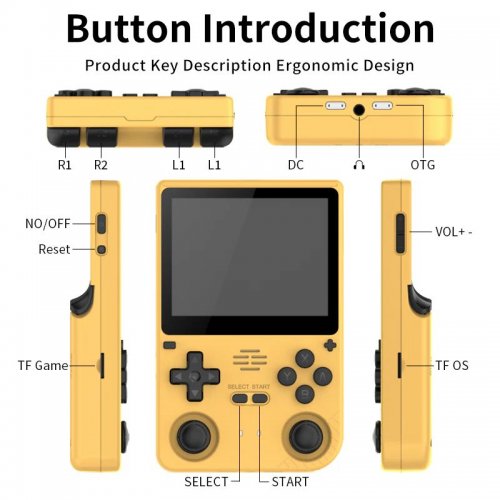 Портативная игровая консоль Powkiddy V20 64GB Yellow купить в Украине: Киев, Днепр, Харьков, Одесса  | Низкая цена, отзывы, характеристики от TELEMART фото