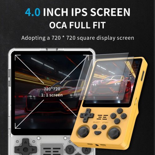Портативная игровая консоль Powkiddy RGB20SX 64GB Yellow купить в Украине: Киев, Днепр, Харьков, Одесса  | Низкая цена, отзывы, характеристики от TELEMART фото