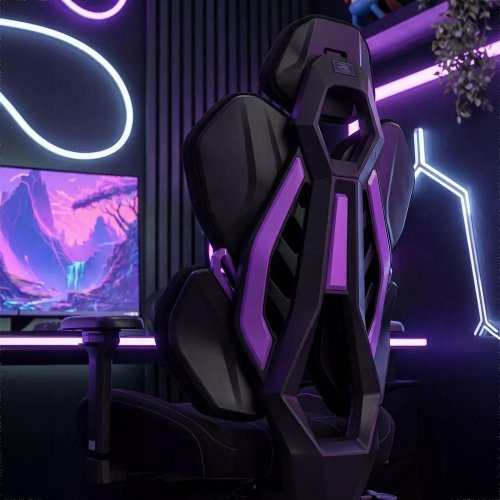 Игровое кресло Proove Gaming Respawn (GCRS0001001) Black/Purple купить в Украине: Киев, Днепр, Харьков, Одесса  | Низкая цена, отзывы, характеристики от TELEMART фото