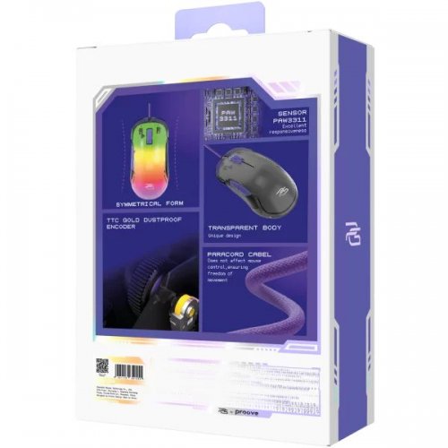 Миша Proove Gaming Blaze (GMBL00102001) Black/Purple купити в Україні: Київ, Львів, Хмельницький, Тернопіль, Івано-Франківськ | Низька ціна, відгуки, характеристики від TELEMART фото
