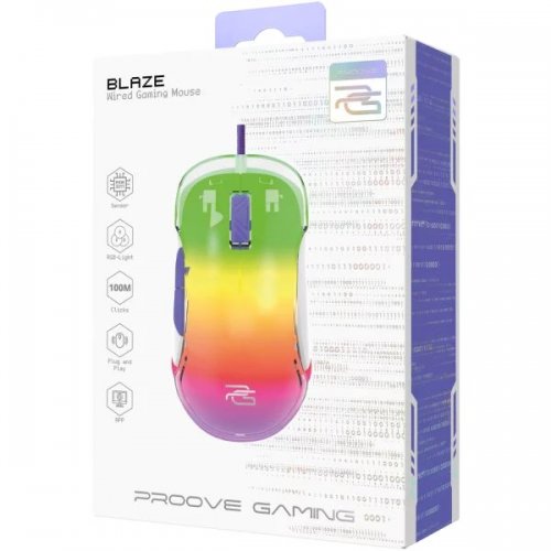 Миша Proove Gaming Blaze (GMBL00102002) White/Purple купити в Україні: Київ, Львів, Хмельницький, Тернопіль, Івано-Франківськ | Низька ціна, відгуки, характеристики від TELEMART фото