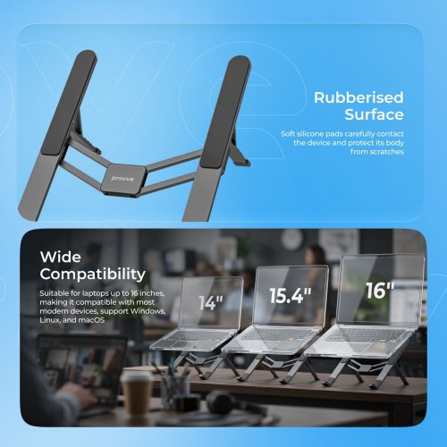 Підставка для ноутбука Proove Ski (LSSK00000104) Silver купити в Україні: Київ, Львів, Хмельницький, Тернопіль, Івано-Франківськ | Низька ціна, відгуки, характеристики від TELEMART фото