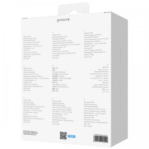 Портативний вентилятор Proove Blower (PFBR08002003) Gray купити в Україні: Київ, Львів, Хмельницький, Тернопіль, Івано-Франківськ | Низька ціна, відгуки, характеристики від TELEMART фото