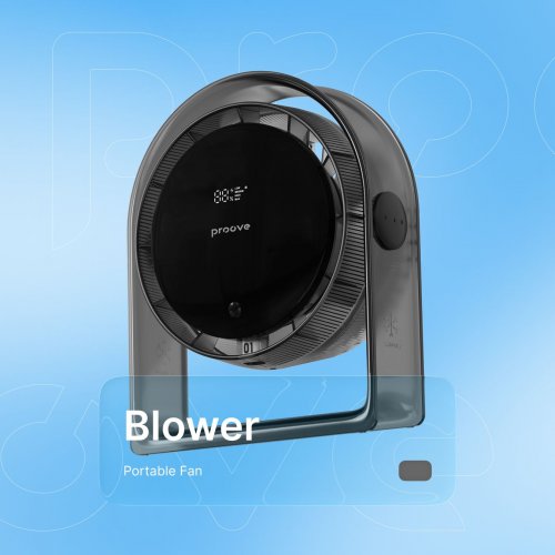 Портативний вентилятор Proove Blower (PFBR08002003) Gray купити в Україні: Київ, Львів, Хмельницький, Тернопіль, Івано-Франківськ | Низька ціна, відгуки, характеристики від TELEMART фото