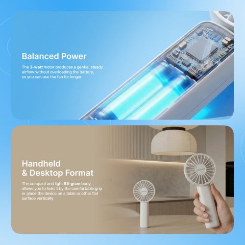 Портативний вентилятор Proove Carlson Lite (PFCL03002002) White купити в Україні: Київ, Львів, Хмельницький, Тернопіль, Івано-Франківськ | Низька ціна, відгуки, характеристики від TELEMART фото