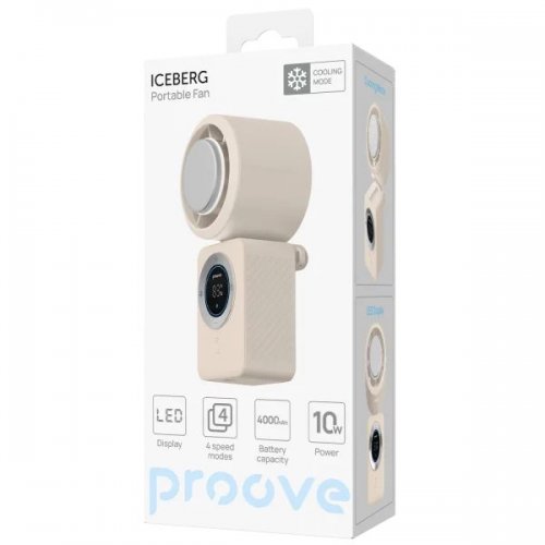 Портативний вентилятор Proove IceBerg (PFIB10002002) Beige купити в Україні: Київ, Львів, Хмельницький, Тернопіль, Івано-Франківськ | Низька ціна, відгуки, характеристики від TELEMART фото