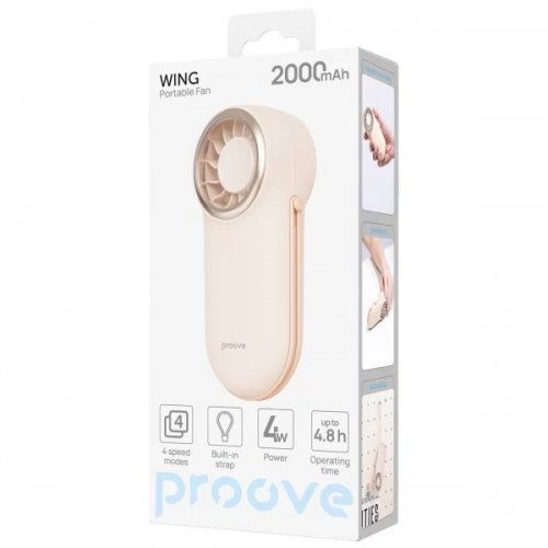 Портативний вентилятор Proove Wing (PFWG04002007) Peach купити в Україні: Київ, Львів, Хмельницький, Тернопіль, Івано-Франківськ | Низька ціна, відгуки, характеристики від TELEMART фото