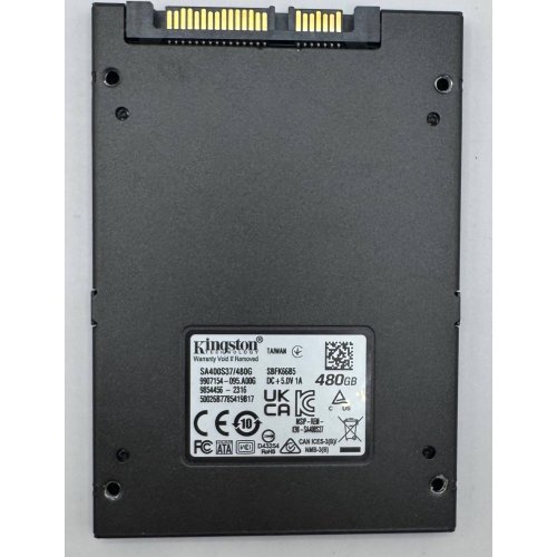 Ssd-диск Kingston SSDNow A400 TLC 480GB 2.5'' (SA400S37/480G) (Восстановлено продавцом, 890132) купить в Украине: Киев, Днепр, Харьков, Одесса  | Проверка совместимости, низкая цена, отзывы, характеристики от TELEMART фото