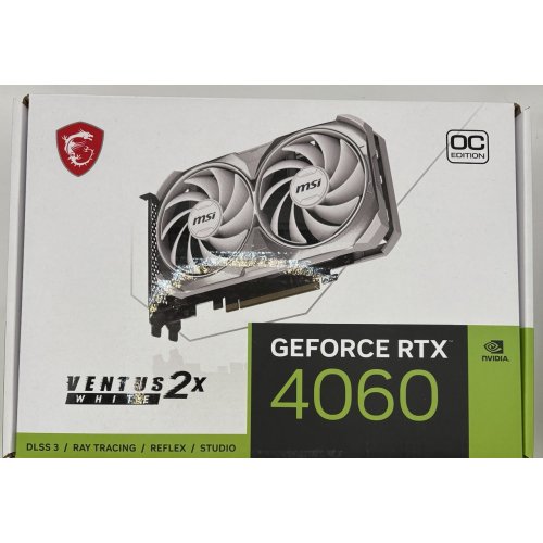 Відеокарта MSI GeForce RTX 4060 VENTUS 2X WHITE OC 8192MB (RTX 4060 VENTUS 2X WHITE 8G OC) (Відновлено продавцем, 890169) купити в Україні: Київ, Львів, Хмельницький, Тернопіль, Івано-Франківськ | Перевірка сумісності, низька ціна, відгуки, характеристики від TELEMART фото