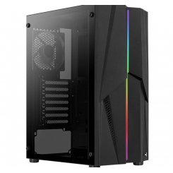 Корпус Aerocool Mecha RGB Tempered Glass без БП Black (Восстановлено продавцом, 890184)