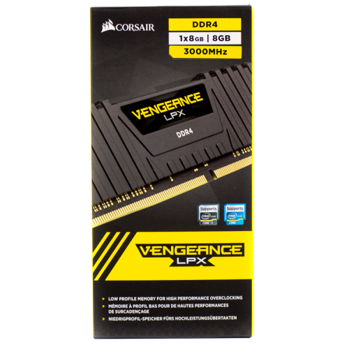 Photo RAM Corsair DDR4 8GB 3000Mhz Vengeance LPX (CMK8GX4M1D3000C16) Black