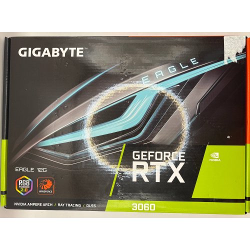 Видеокарта Gigabyte GeForce RTX 3060 EAGLE 12288MB (GV-N3060EAGLE-12GD 2.0) (Восстановлено продавцом, 890193) купить в Украине: Киев, Днепр, Харьков, Одесса  | Проверка совместимости, низкая цена, отзывы, характеристики от TELEMART фото