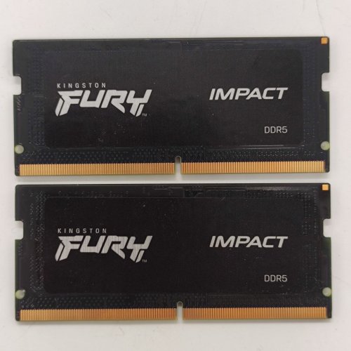 Озу Kingston SODIMM DDR5 32GB (2x16GB) 5600Mhz FURY Impact Black (KF556S40IBK2-32) (Восстановлено продавцом, 890216) купить в Украине: Киев, Днепр, Харьков, Одесса  | Проверка совместимости, низкая цена, отзывы, характеристики от TELEMART фото
