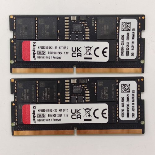 Озу Kingston SODIMM DDR5 32GB (2x16GB) 5600Mhz FURY Impact Black (KF556S40IBK2-32) (Восстановлено продавцом, 890216) купить в Украине: Киев, Днепр, Харьков, Одесса  | Проверка совместимости, низкая цена, отзывы, характеристики от TELEMART фото