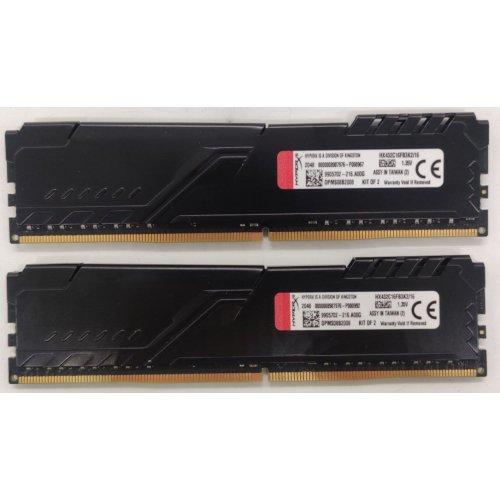 Озу HyperX DDR4 16GB (2x8GB) 3200Mhz Fury Black (HX432C16FB3K2/16) (Восстановлено продавцом, 890217) купить в Украине: Киев, Днепр, Харьков, Одесса  | Проверка совместимости, низкая цена, отзывы, характеристики от TELEMART фото