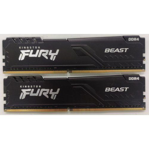 Озп Kingston DDR4 32GB (2x16GB) 3600Mhz FURY Beast Black (KF436C18BBK2/32) (Відновлено продавцем, 890256) купити в Україні: Київ, Львів, Хмельницький, Тернопіль, Івано-Франківськ | Перевірка сумісності, низька ціна, відгуки, характеристики від TELEMART фото