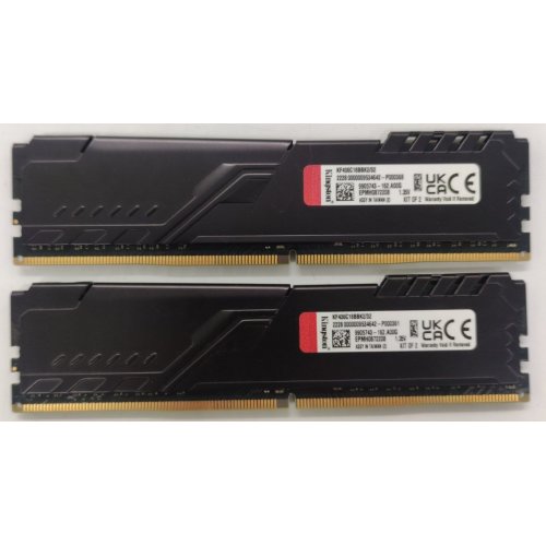 Озп Kingston DDR4 32GB (2x16GB) 3600Mhz FURY Beast Black (KF436C18BBK2/32) (Відновлено продавцем, 890256) купити в Україні: Київ, Львів, Хмельницький, Тернопіль, Івано-Франківськ | Перевірка сумісності, низька ціна, відгуки, характеристики від TELEMART фото