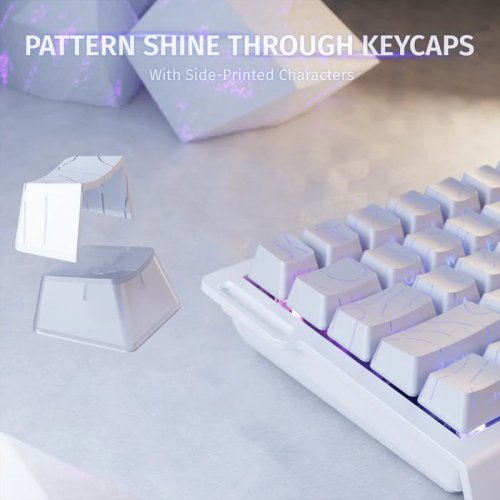 Клавіатура Attack Shark X68 RGB HE Magnetic Linear Switches (AS-6972792471020-WC) White Contours купити в Україні: Київ, Львів, Хмельницький, Тернопіль, Івано-Франківськ | Низька ціна, відгуки, характеристики від TELEMART фото